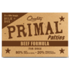 Primal Frozen Beef Patties 18lb