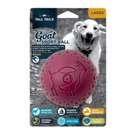 Tall Tails Dog Toy Goat Ball Purple 4"