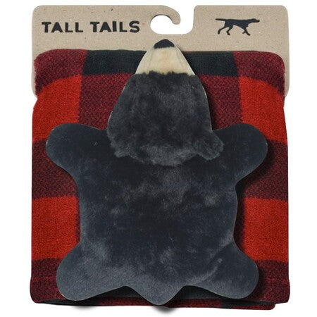 Tall Tails Blanket Bear Gift Set Red Black 30X40