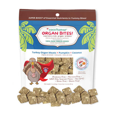 Coco Therapy GF Organ Bites Turkey & Pumpkin 3oz