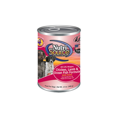 NutriSource Dog Can Chicken, Lamb & Ocean Fish 13 oz