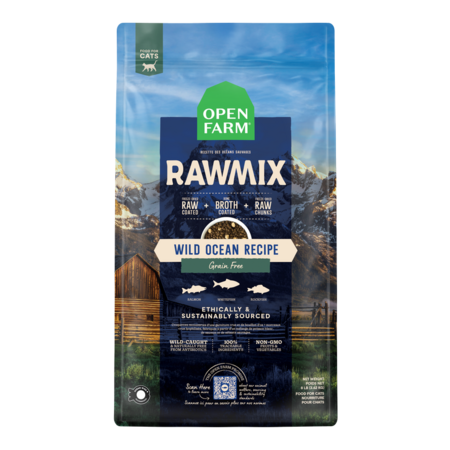Open Farm Cat Dry GF RawMix Wild Ocean 8lb