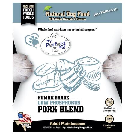 My Perfect Pet Dog Frozen Gently Cooked Low Phosphorus Pork 3.5lb