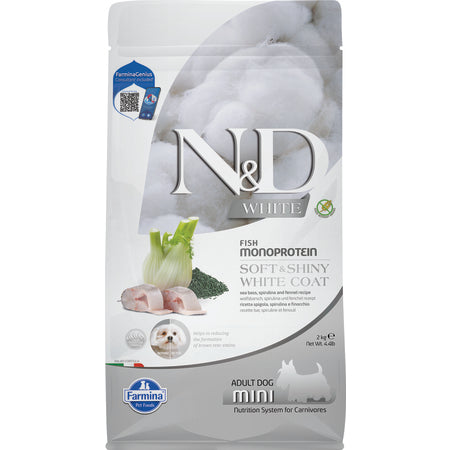 Farmina Dog Dry ND White Coat Dog Sea Bass Adult Mini 4.4lb