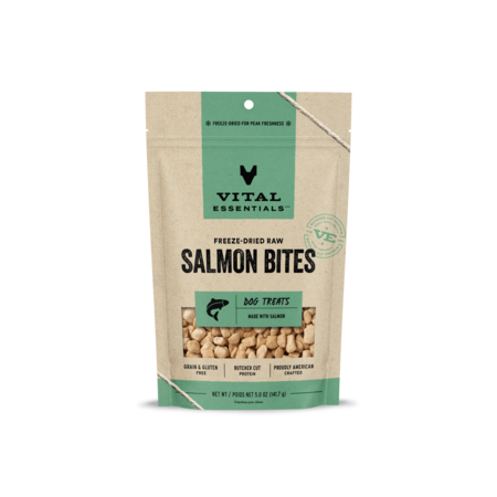 Vital Essentials Dog Treat FD Bites Salmon 5 oz