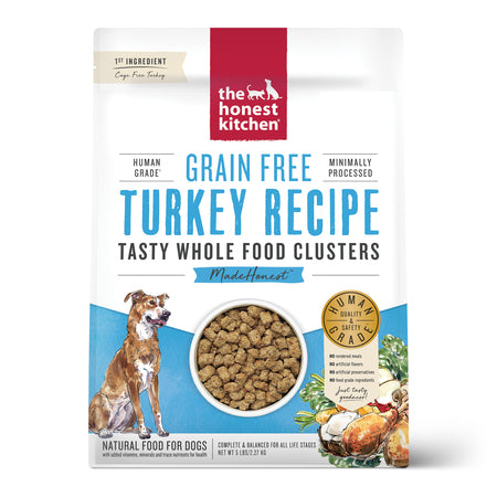Honest Kitchen Dog Dry GF Clusters Turkey 5lb