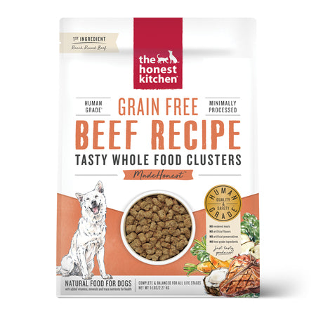 Honest Kitchen Dog Dry GF Clusters Beef 5lb
