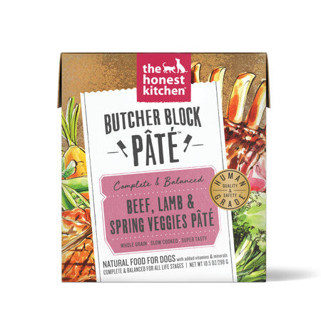 Honest Kitchen Dog Wet Butcher Block Pate Beef, Lamb & Spring Veg 10.5oz