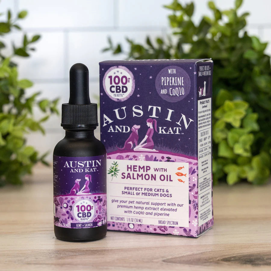 Austin & Kat 100mg CBD, Hemp with Salmon Oil
