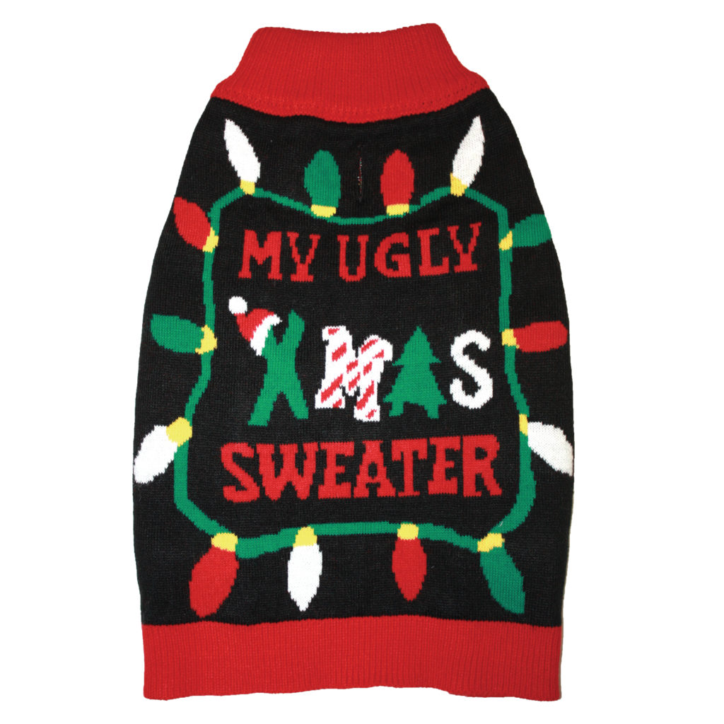 Fashion Pet for the Holidays Sweater, Ugly Sweater, Black