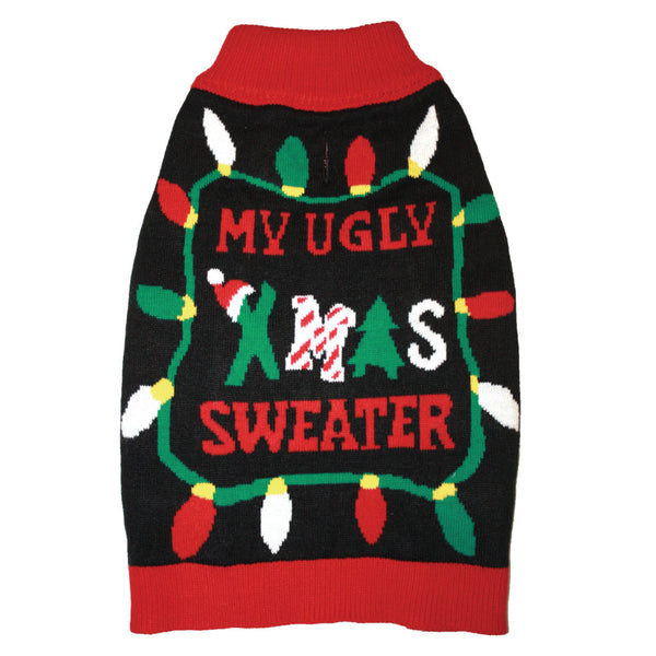 Fashion Pet for the Holidays Sweater, Ugly Sweater, Black