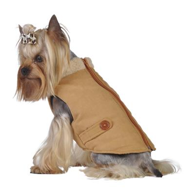 Max's Closet Faux Suede Puffer Vest