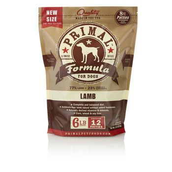 Primal Lamb Patties Raw Dog Food 6 lb