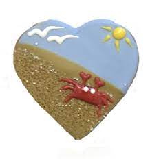 Pawsitively Gourmet Iced Cookie - Sandy Beach Heart