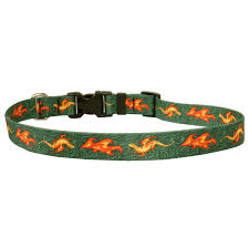 Yellow Dog Designs Cat Collar, Fire Breathing Dragon