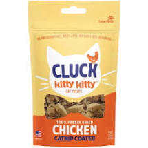 Cluck Kitty Kitty Freeze Dried Chicken Treat w/ Catnip Coating, .75oz