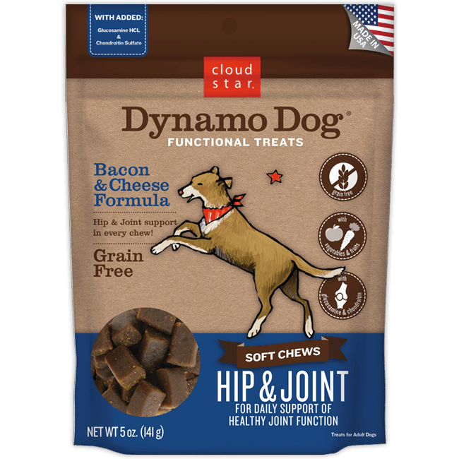Cloud Star Dynamo Dog Hip & Joint Bacon & Cheese  Dog Treats, 14 oz