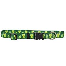 Yellow Dog Designs Cat Collar, Frog Frenzy