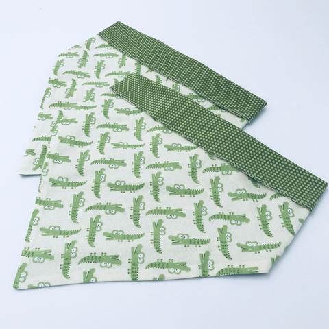 Chloe and Max Green Gators Bandana; without bow