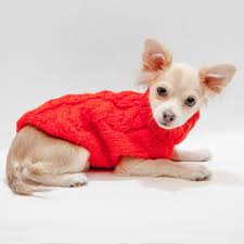 Worthy Dog Hand Knit Red Turtleneck Sweater