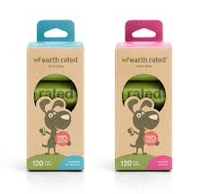 Earth Rated Poop Bags, 120 bags/8 rolls