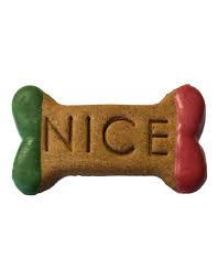 Preppy Puppy Iced Cookie Christmas - Nice Bone