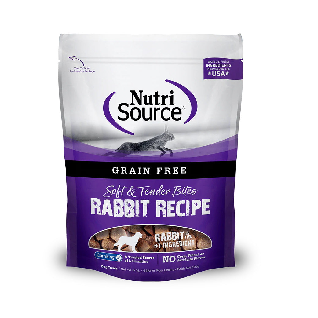 Nutrisource Soft & Tender Bites - Grain Free, Rabbit Recipe, 6 oz.