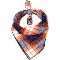 Worthy Dog Bandana, Rust Plaid, Large