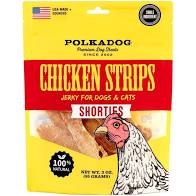 Polka Dog Bakery Chicken Strip Jerky Shorties, 2oz