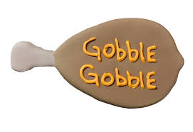 Preppy Puppy Iced Cookie Thanksgiving - Turkey Leg