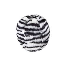 Fluff & Tuff Small No Squeak Zebra Ball